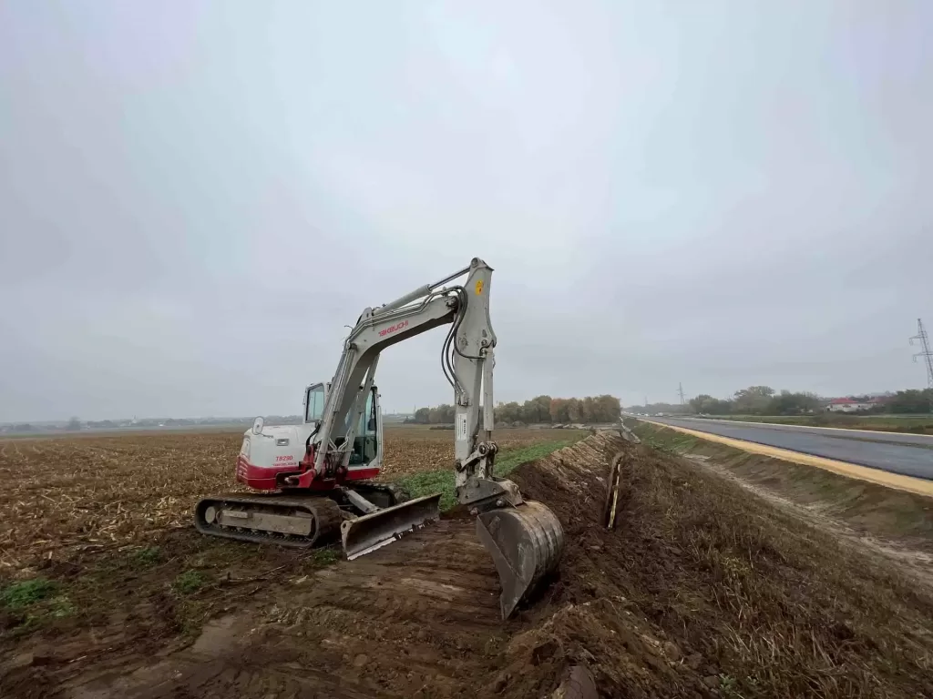 Győr földmunka optikai kábel fektetése